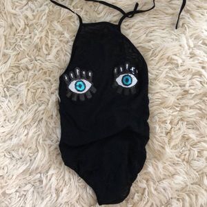 Mesh eyes body suit